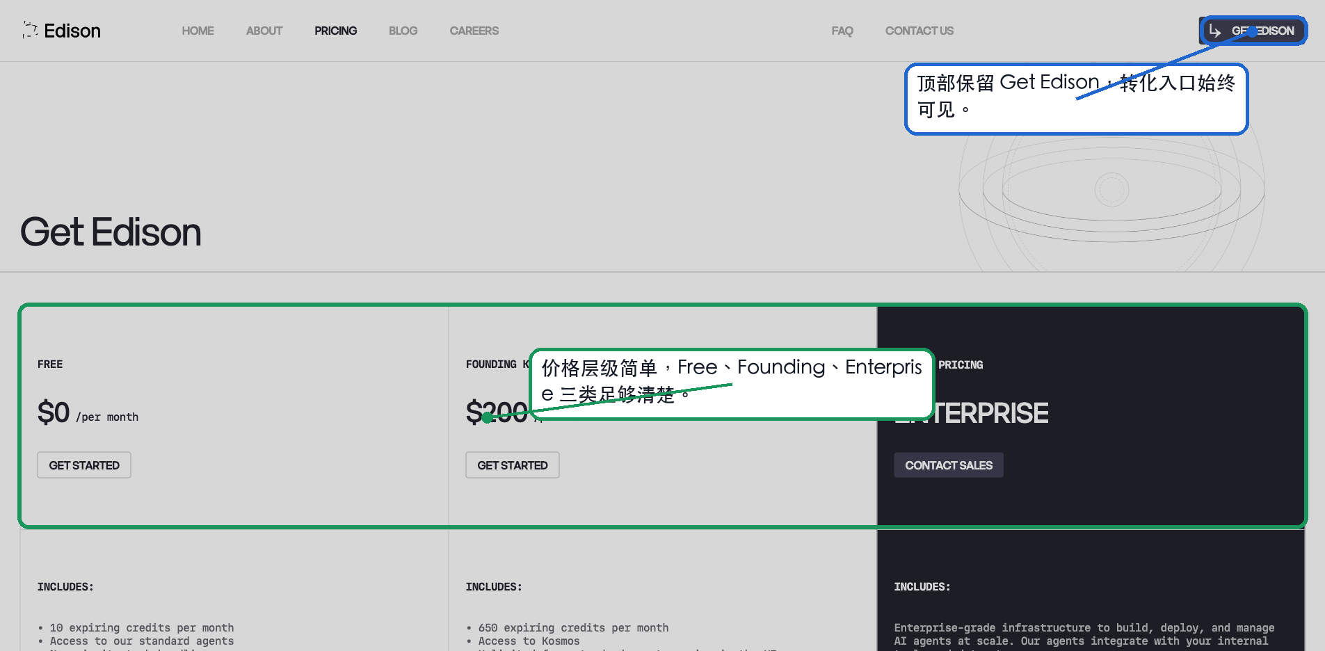 Edison Pricing 批注